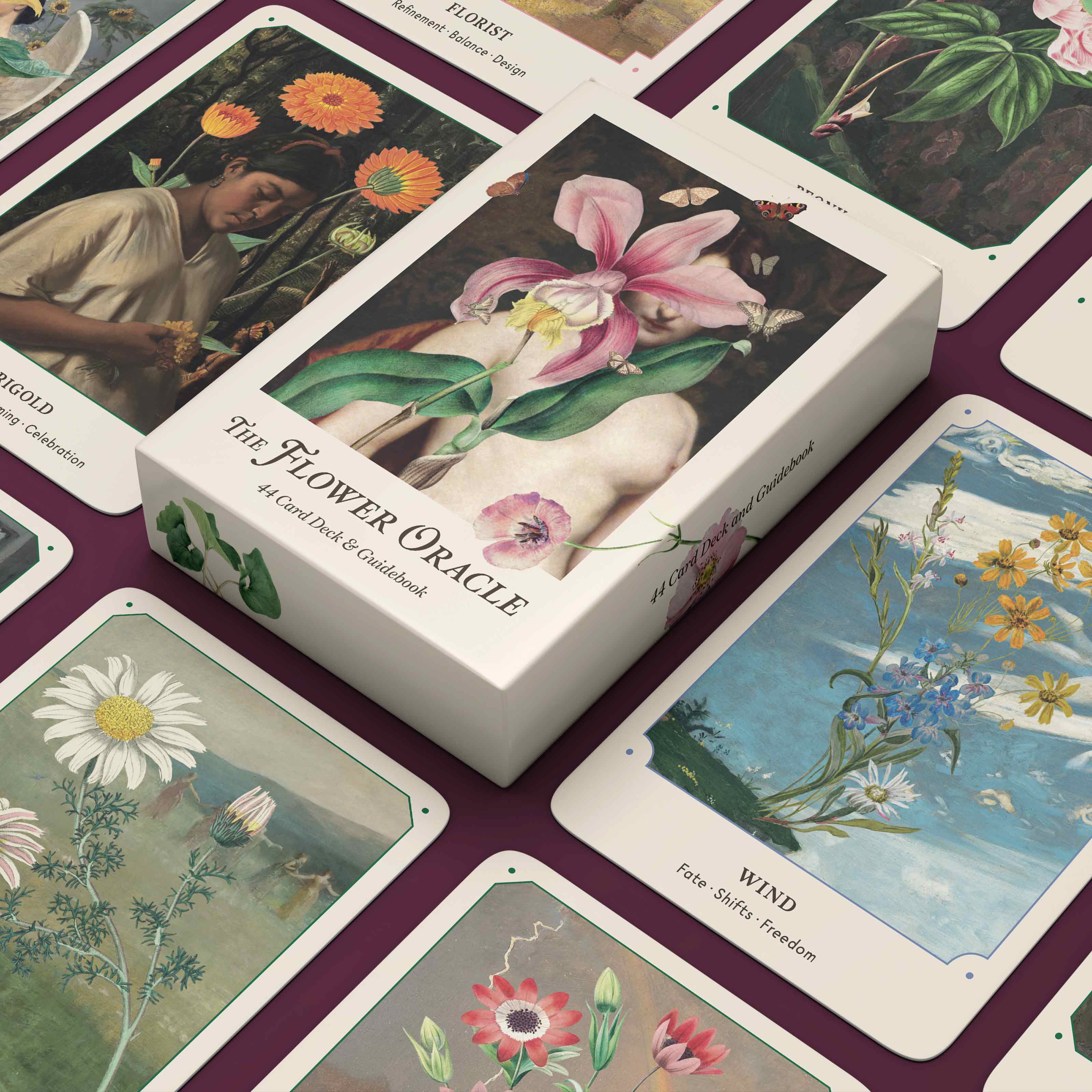 The Flower Oracle | Botanical 44-Card Deck & Guidebook
