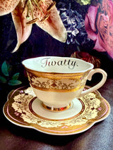 Tw*tty – Gilded Victorian Style Teacup & Saucer