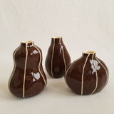 Chocolate Bud Vases by Kri Kri Studio