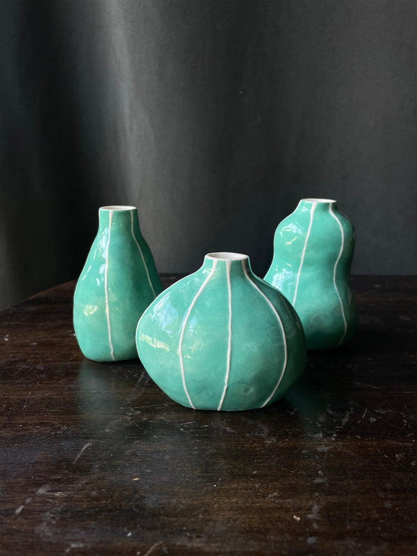 Jade Bud Vases by Kri Kri Studio
