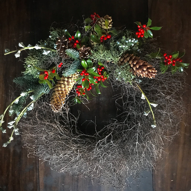 Bramble & Holly Wreath