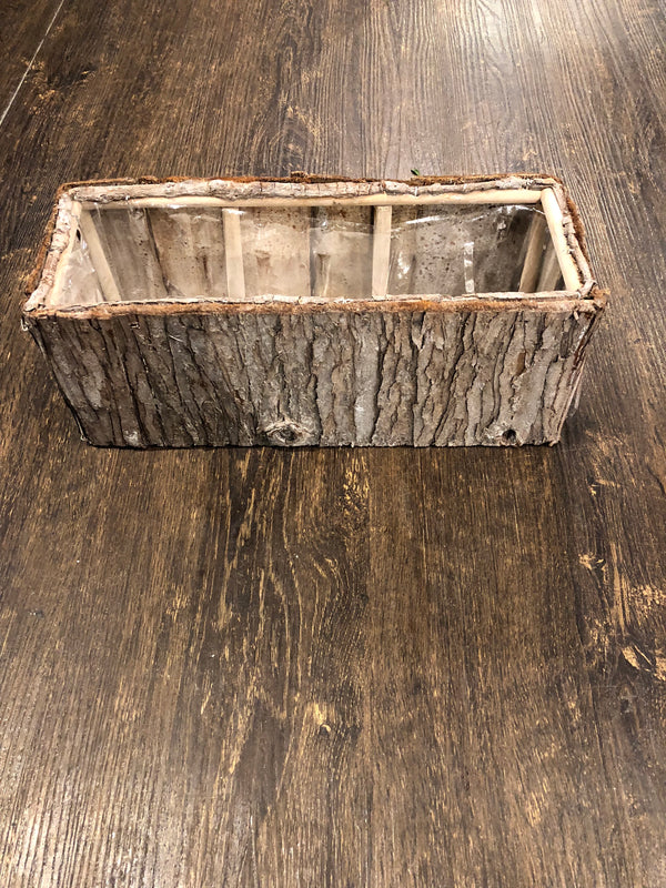 Container- Tree Bark Rectangular Box sm