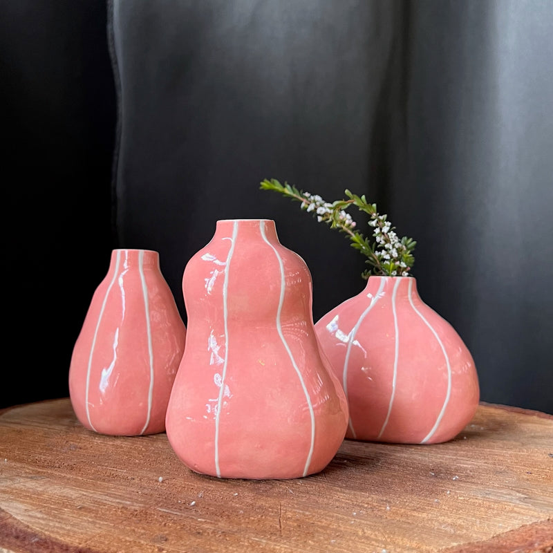 Peach Bud Vases by Kri Kri Studio