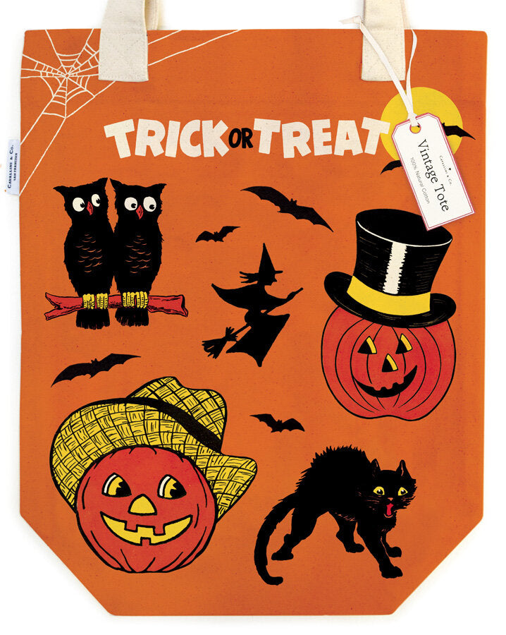 Cavallini Vintage Tote - Trick or Treat