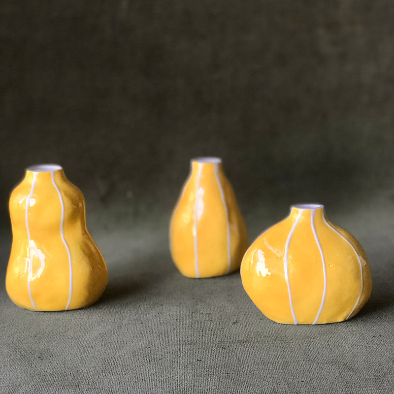 Yellow Bud Vases by Kri Kri Studio