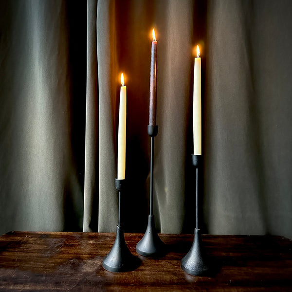 Matte Black Candle Holders