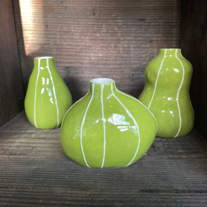 Spring Green Bud Vases by Kri Kri Studio