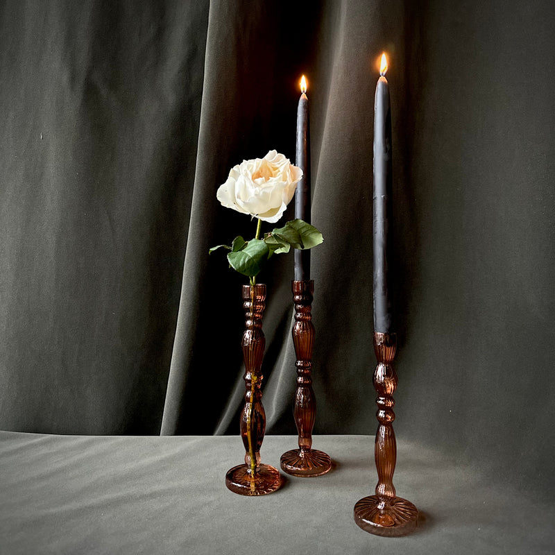 Glass Candle & Flower Vase